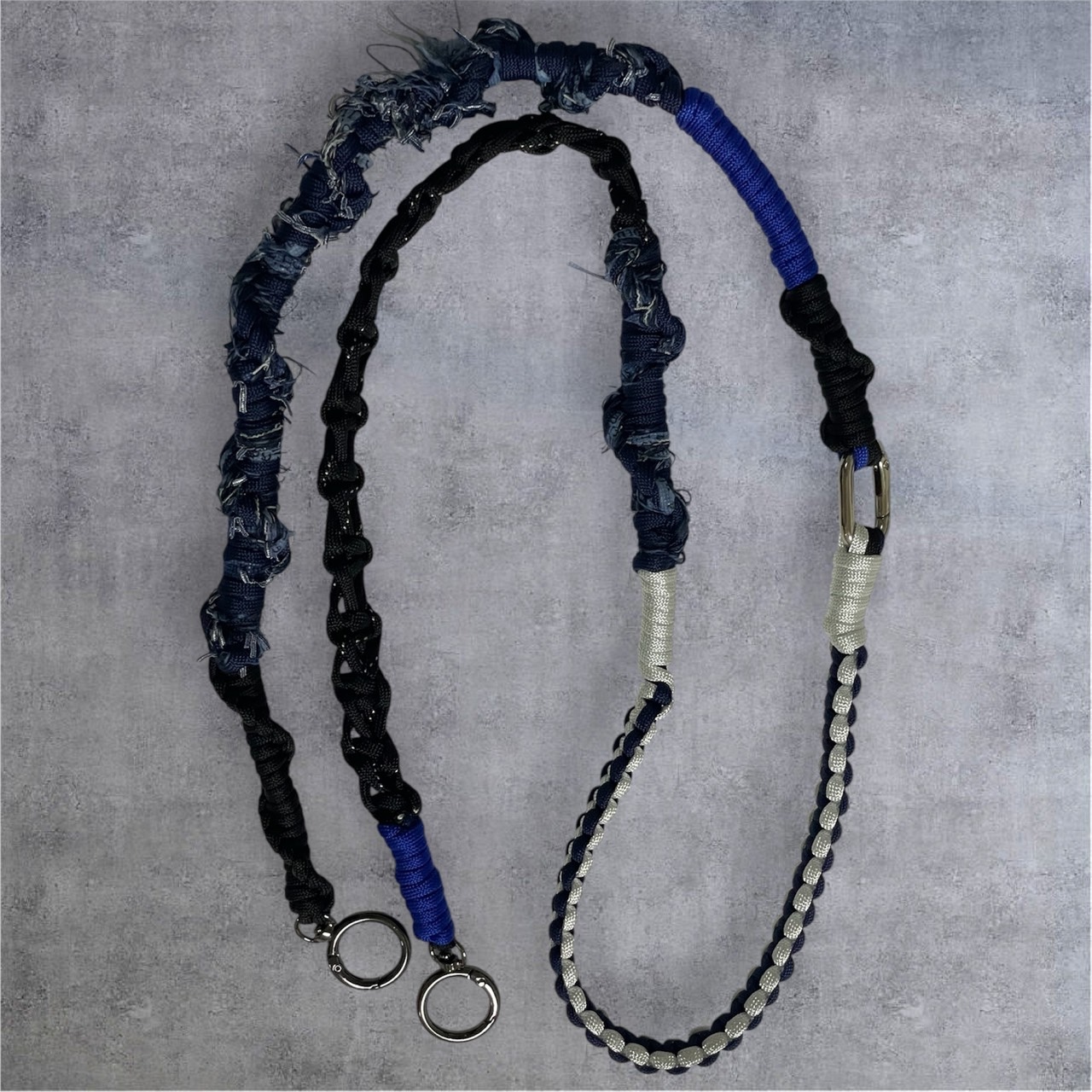 デニム風blue × black