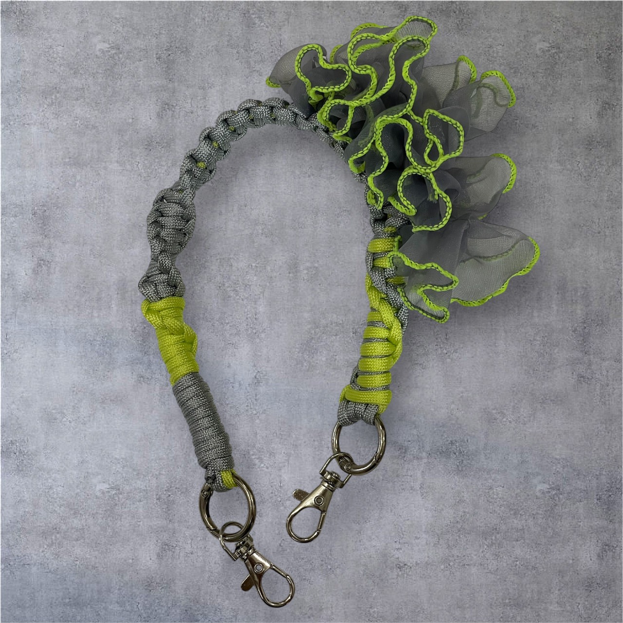 yellow × grey & レース