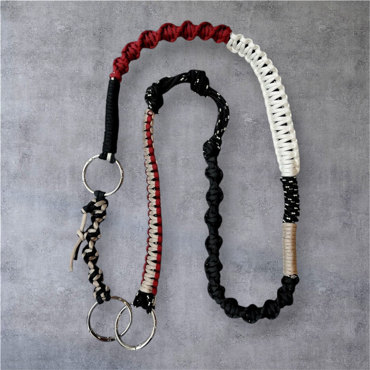 dark red × white × black × gray